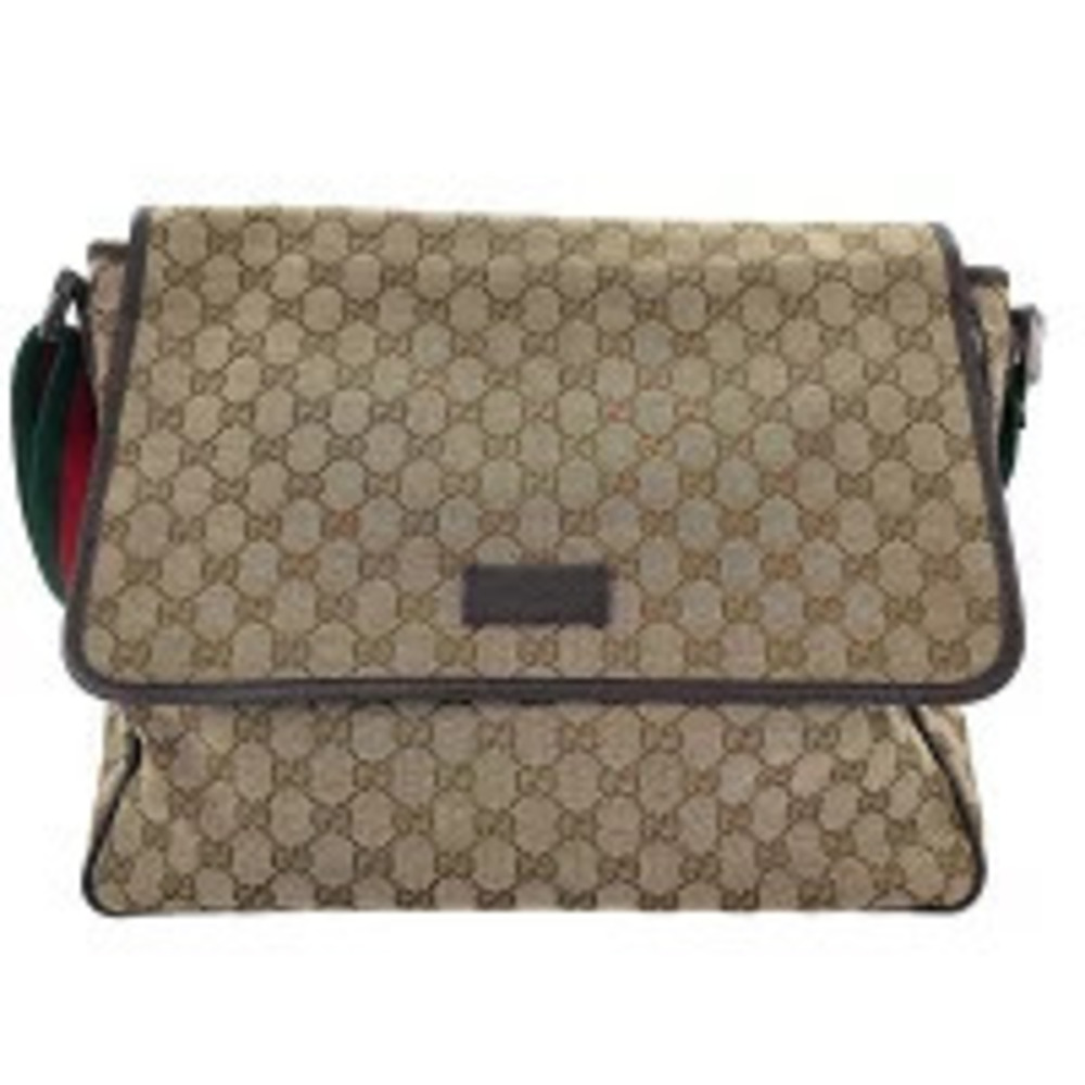 Gucci GG Canvas Sherry Shoulder Bag Beige Cream